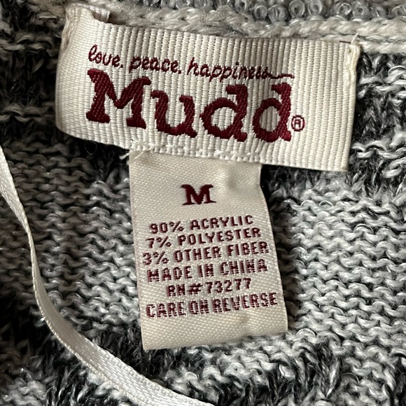 Mudd Southwestern Pattern Open Cardigan White Gray Size Medium - Picture 4 of 6